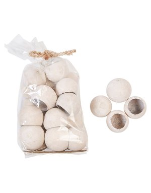 Dried Natural Bell Cup in Bag, Whitewash Finish (Contains 20 Pieces) 3"H