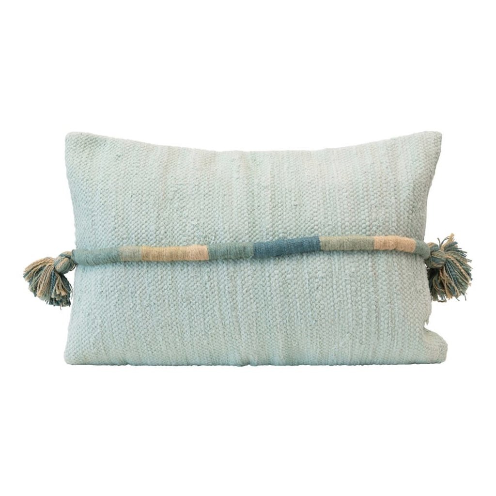 Lumbar Pillow w/ Wrapped Cord and Tassels