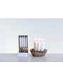 Unscented Short Taper Candles in Box,White, Set of 12