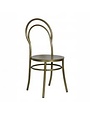 Metz Chair, Brass, 17 x 17 x 38 Furniture Available for Local Delivery or Pick Up