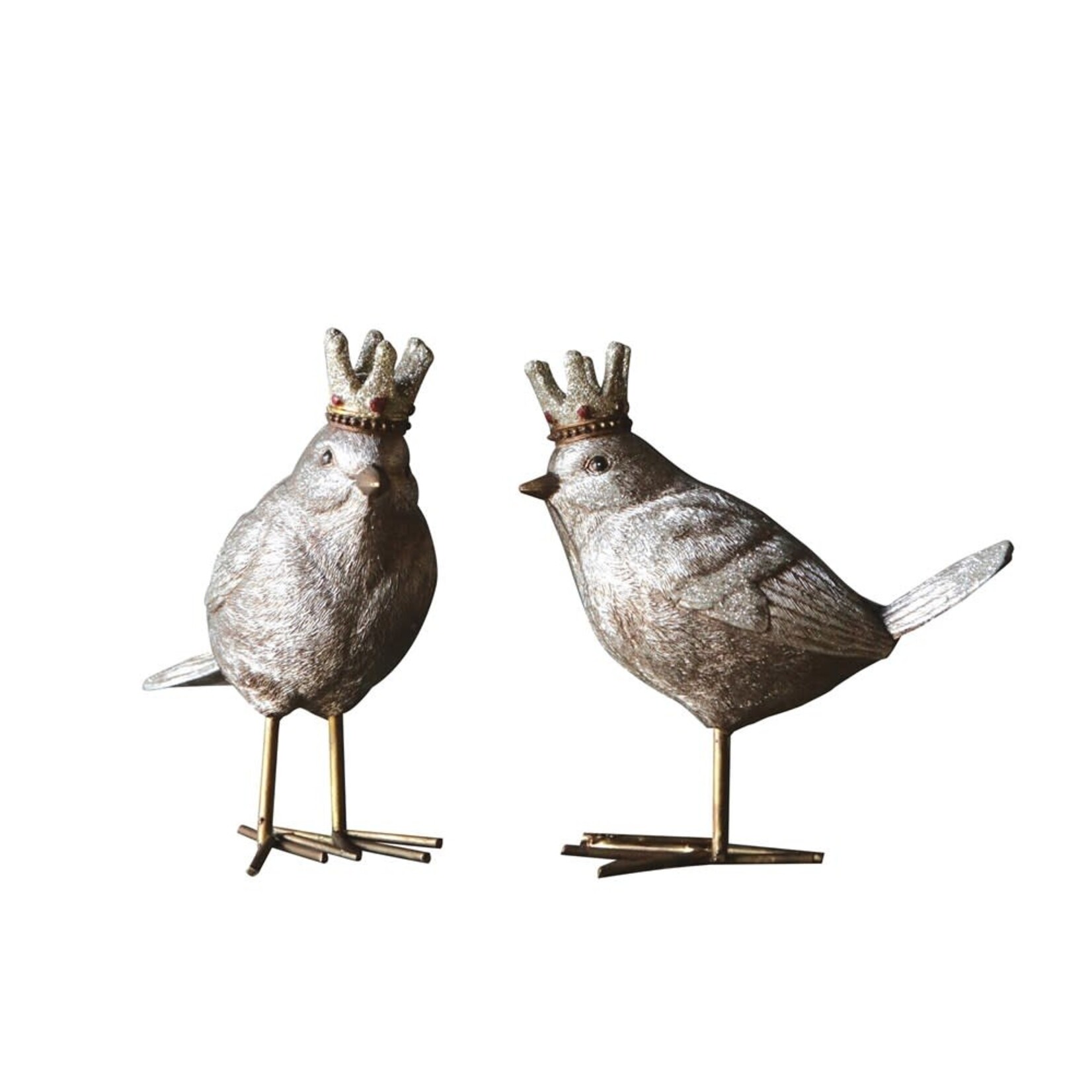 Resin Bird w/ Crown, 5"