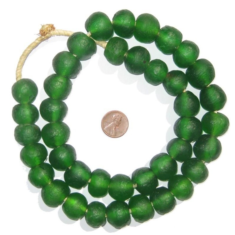 Recycled Glass Beads 18 mm Assorted Colors