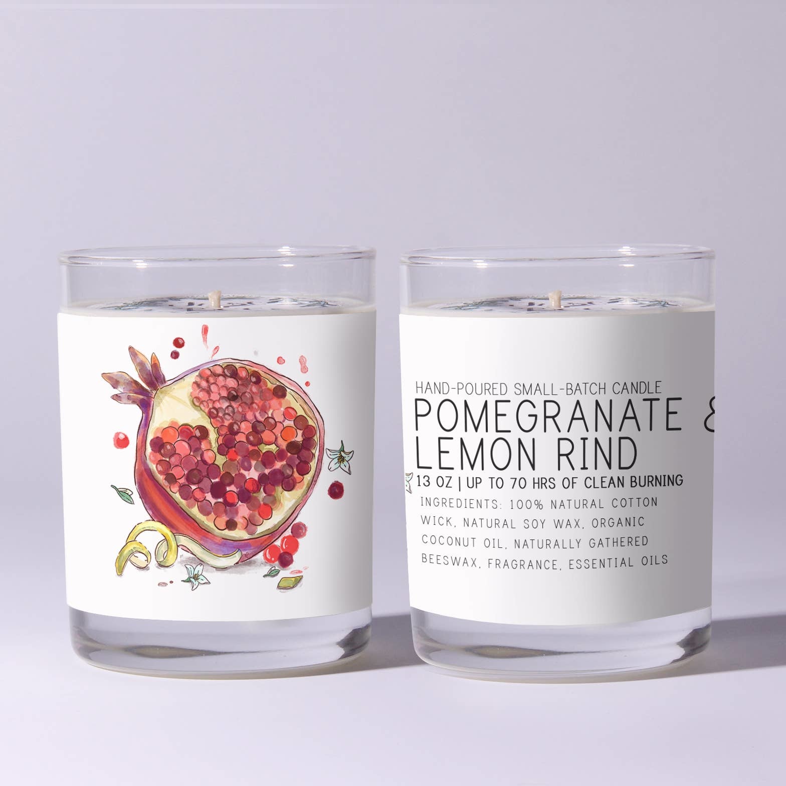 Just Bee Pomegranate & Lemon Rind Candle - 7 oz