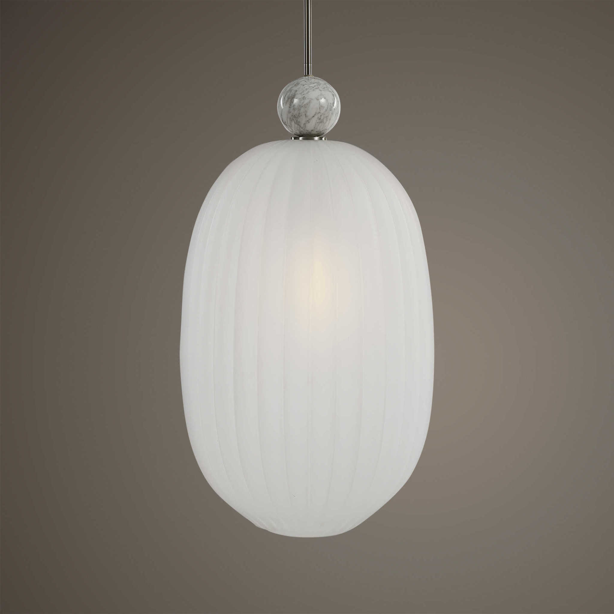 Creme 1 Light Pendant, 29x16 Available for local pick up