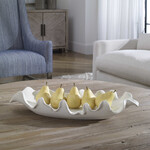 Matte ruffled bowl 9x24x4, Available for local pick up