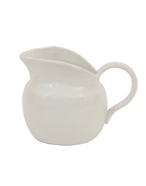 Stoneware Vintage Reproduction Creamer, White, 14 oz.