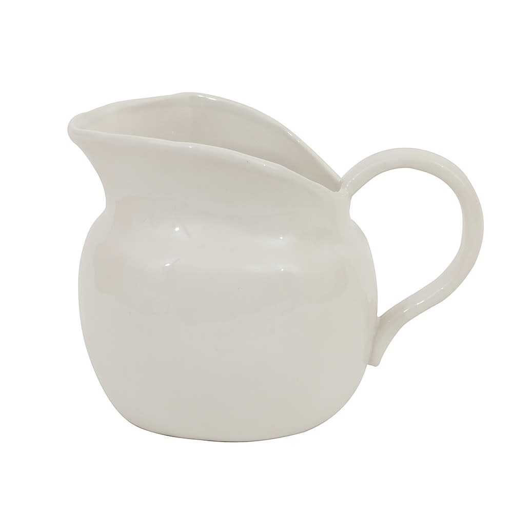 Stoneware Vintage Reproduction Creamer, White, 14 oz.