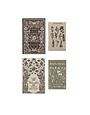 Book Storage Boxes with Garden Studies Prints, Assorted