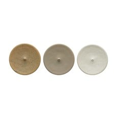Round Stoneware Incense Holder, 3 Matte Colors