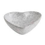 Stoneware Heart Dish, Antique White Finish