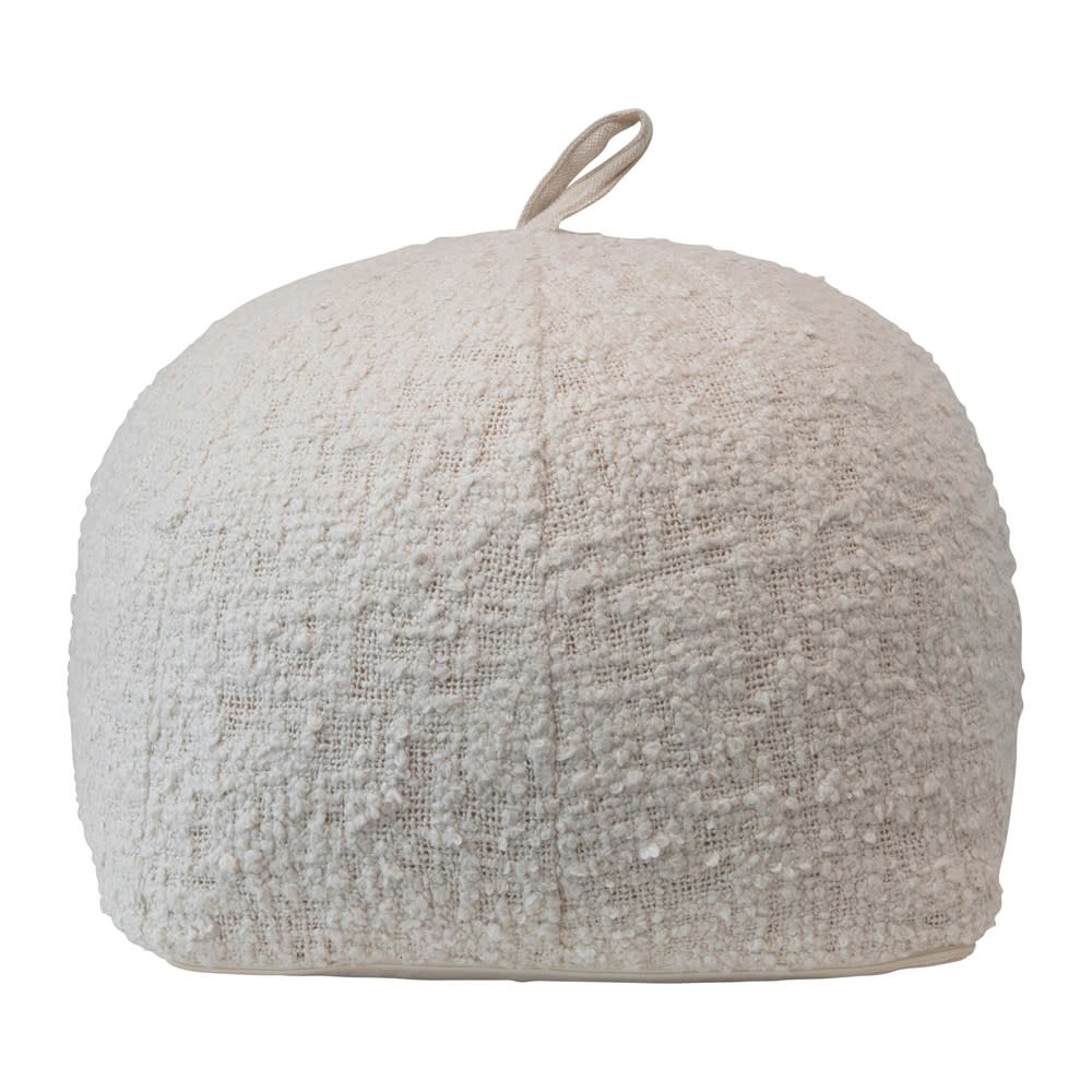 Woven Cotton Boucle Pouf w/ Handle, 20 x 16 20 Furniture Available for Local Delivery and Pick Up