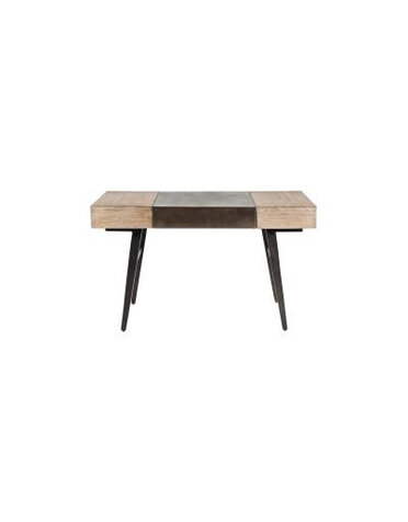 Lila Desk Zinc, Finished MDF & Medium Grey Top, Iron Base, Available for local pick up