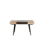 Lila Desk Zinc, Finished MDF & Medium Grey Top, Iron Base, Available for local pick up