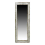 Maya Leaner Mirror Shiny Antique Grey