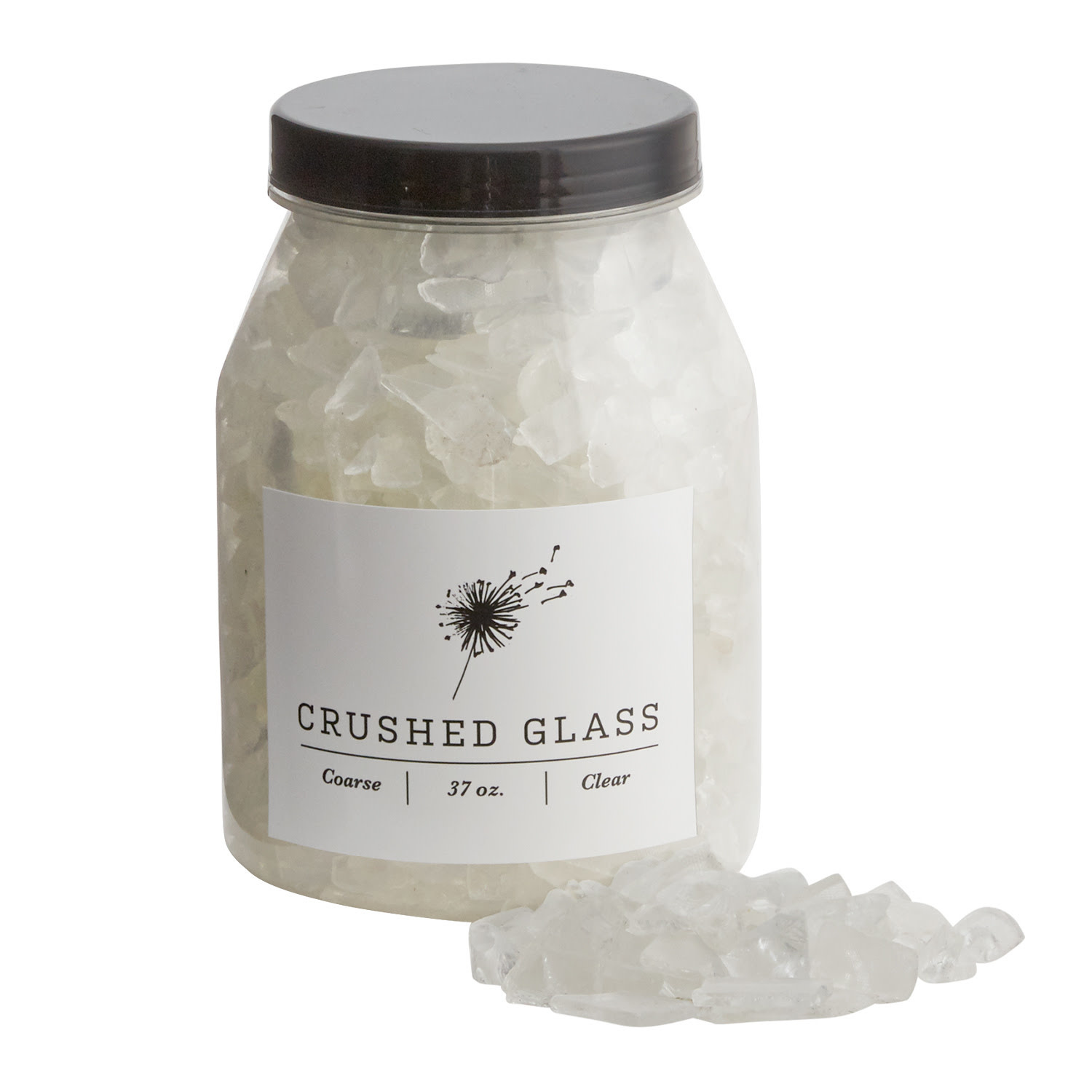 Crushed Glass, Course White, 37 oz