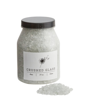 Crushed Glass, Fine White, 37 oz