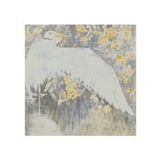 Heron and Flowers, 20x20