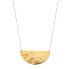 Mixed Metal Semicircle Necklace- Large