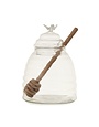 Glass Honey Jar with Wood Honey Dipper