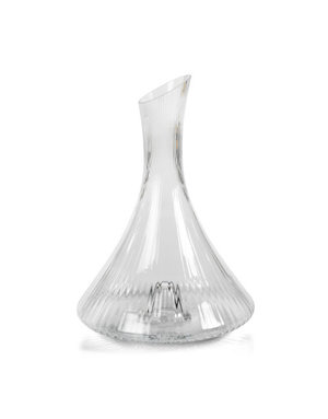 Bandol Fluted Textured Decanter, 8"x11"h, Available for local pick up