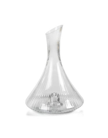 Bandol Fluted Textured Decanter, 8"x11"h, Available for local pick up