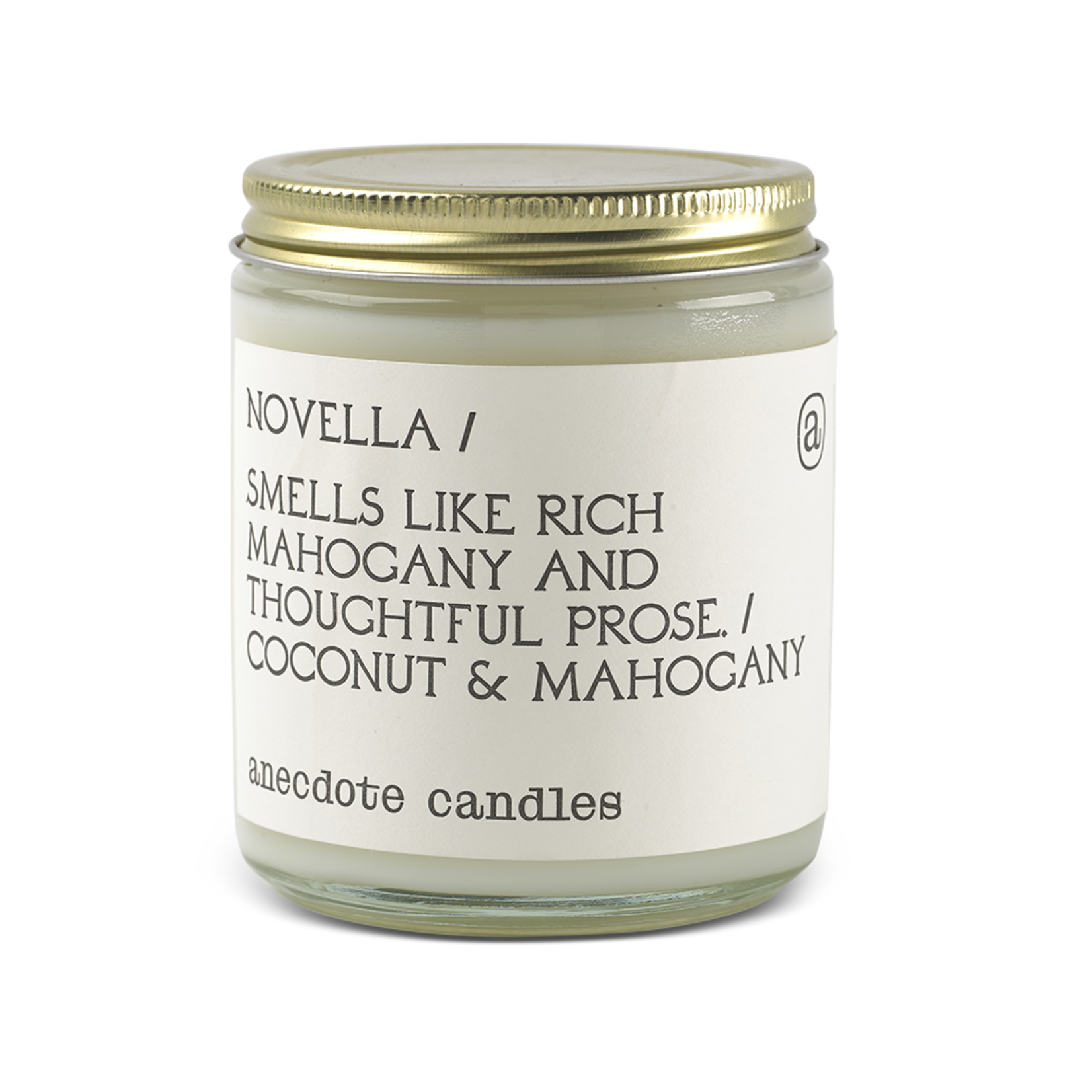 Novella (Mahogany & Coconut) Glass Jar Candle