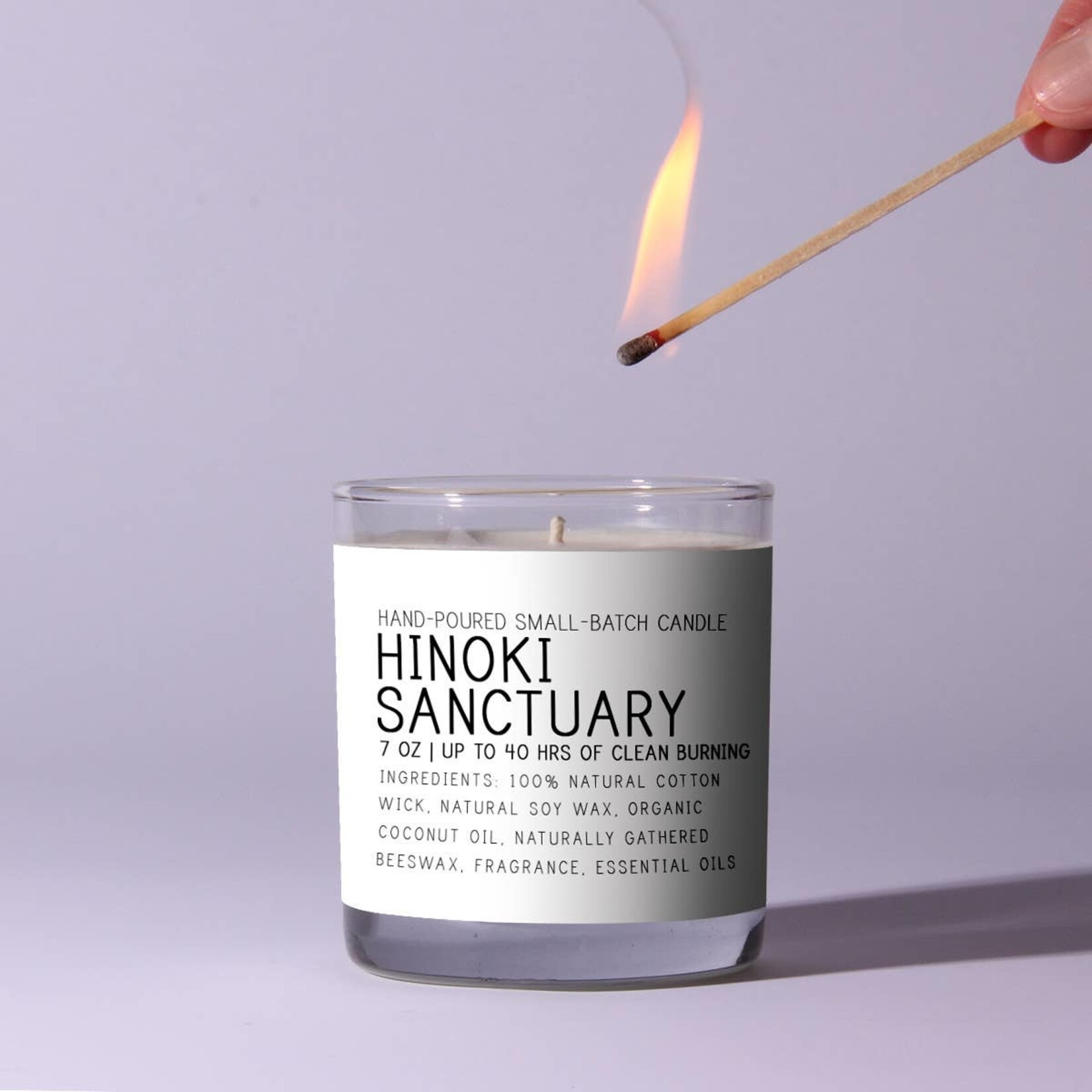 Just Bee Hinoki Sanctuary Candle, 7 oz.