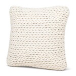 Braided White Down Pillow 20x20