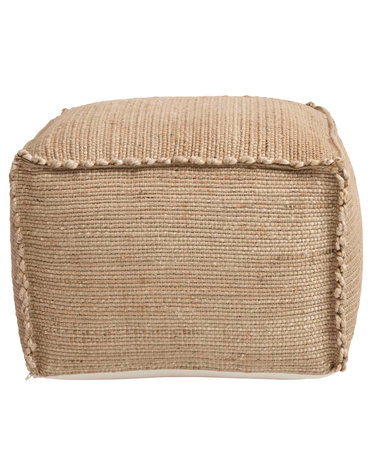 Hand-Woven Jute Pouf, Natural, 24 x 16 x 24 Furniture Available for Local Delivery and Pick Up
