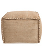 Hand-Woven Jute Pouf, Natural, Available for local pick up