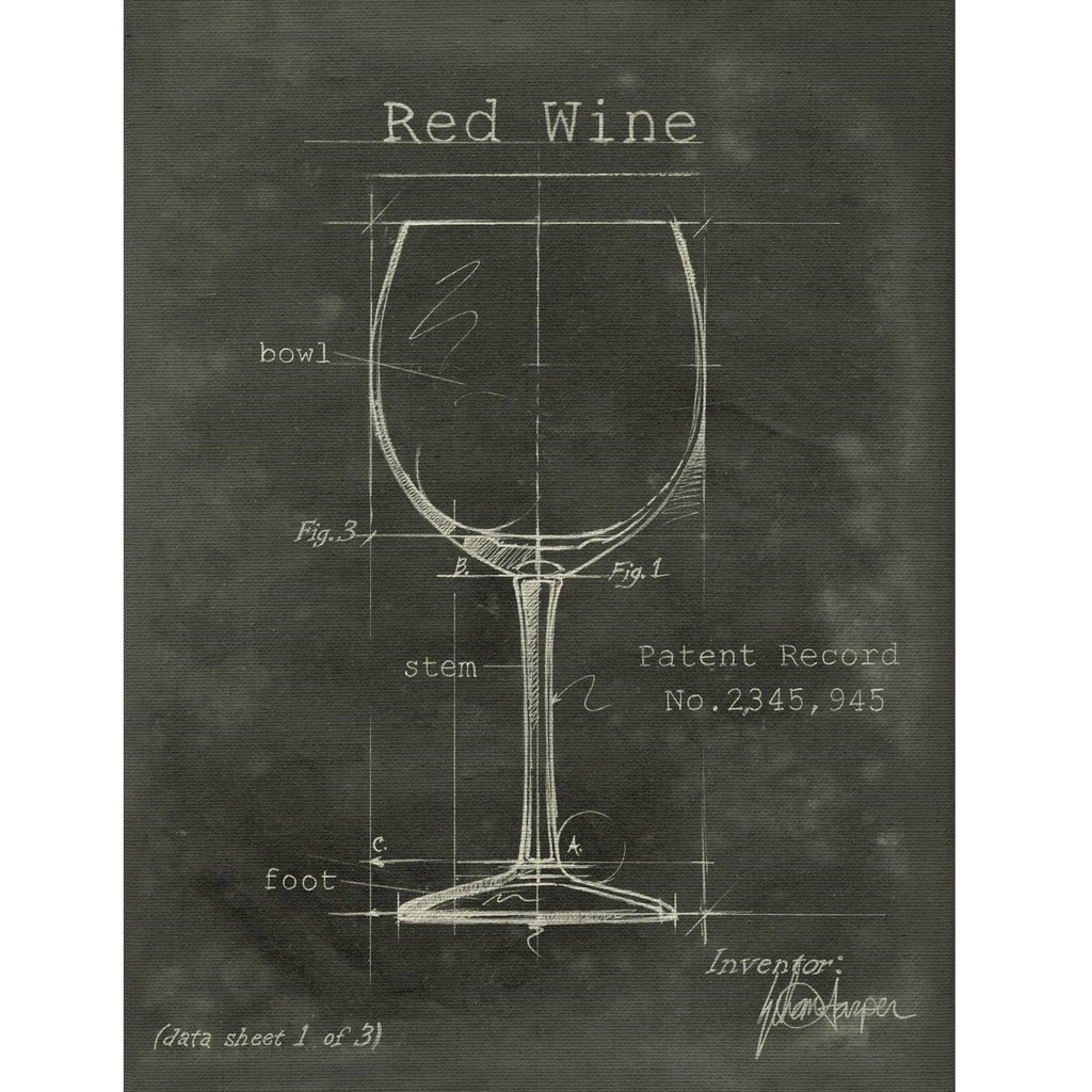 Barware Red Wine Fabric Gallery Wrapped Wall Art, 20 x 24