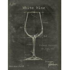 Barware White Wine Fabric Gallery Wrapped Wall Art, 20 x 24
