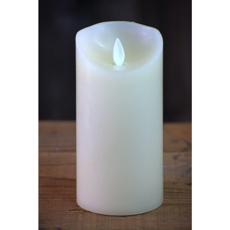 Cream Non Drip Moving Flame LED Candle 3in by 6in