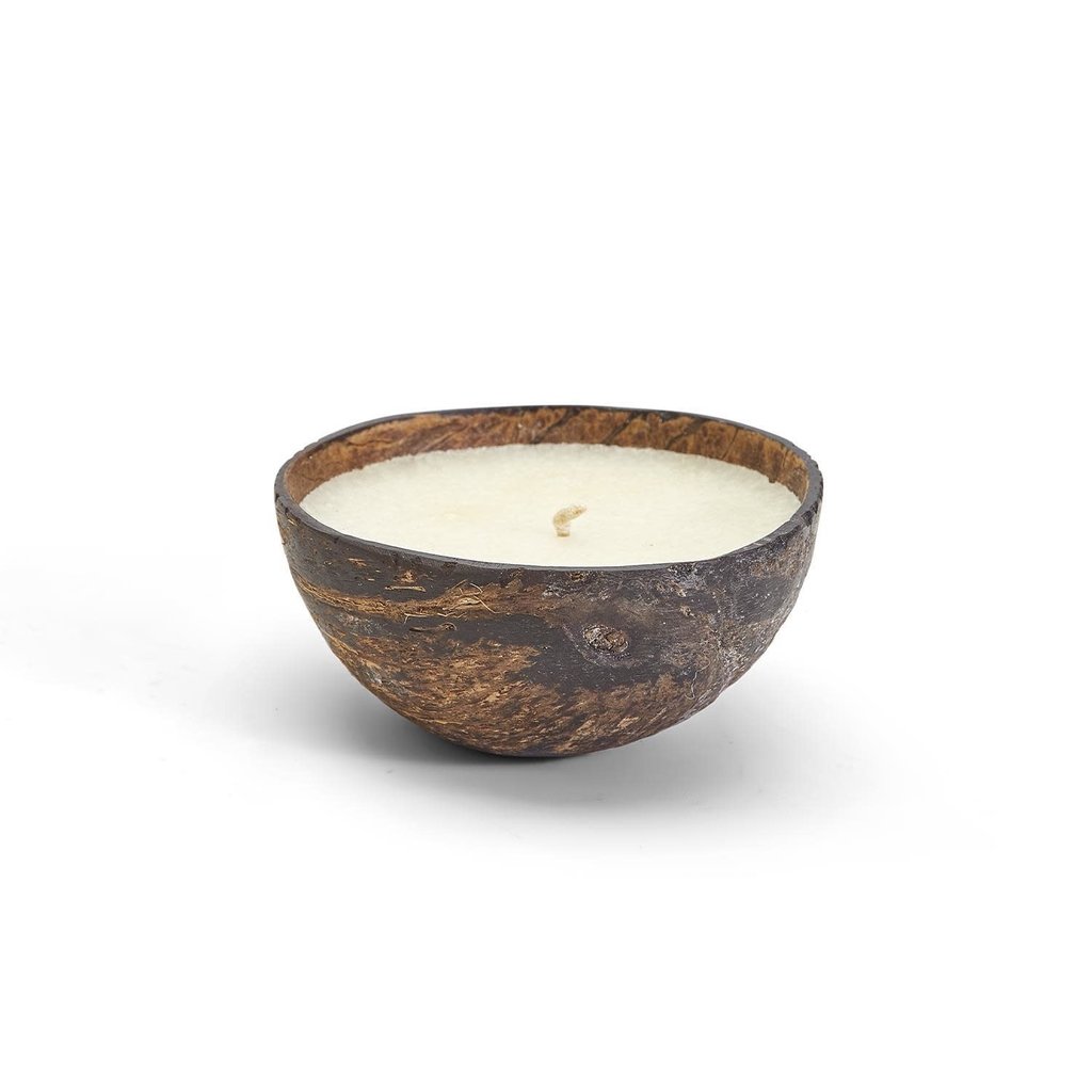 Coconut Shell Citronella/Lemon Grass Scented Candle