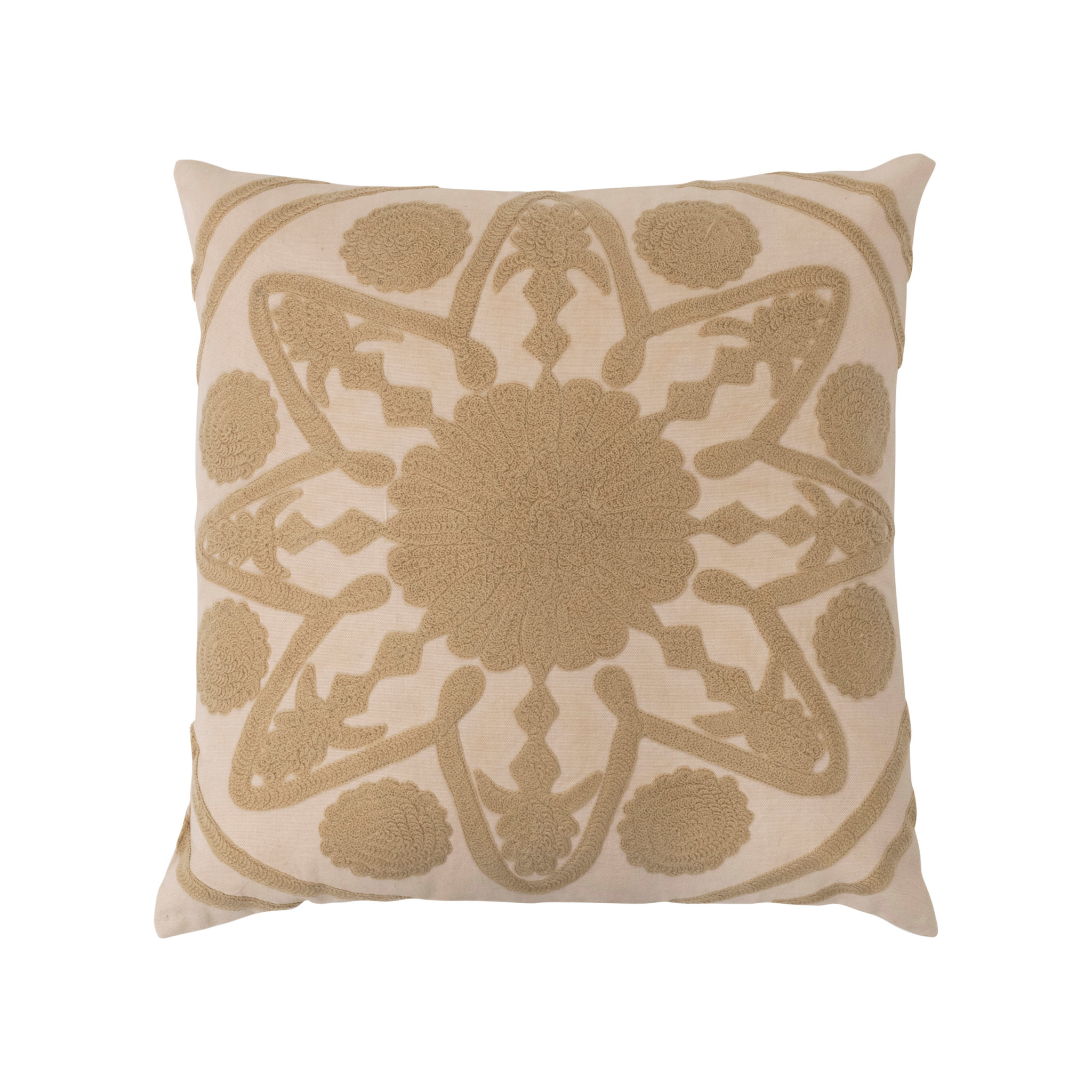 Neutral Embroidered Pillow