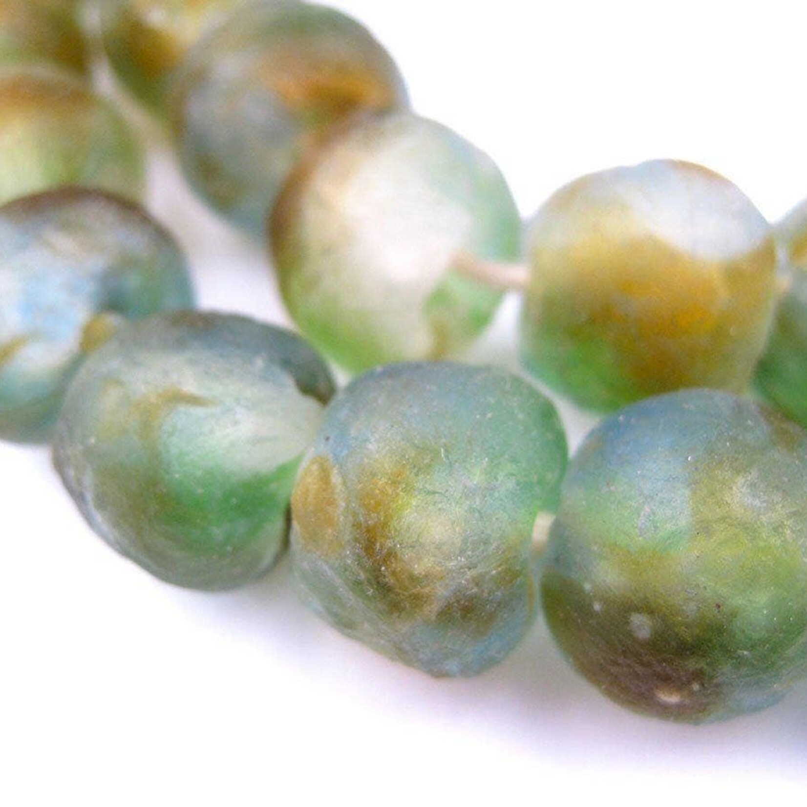 Recycled Glass Beads 14mm Assorted Colors