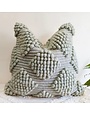 Cotton & Wool Diamond Design Cushion Cover