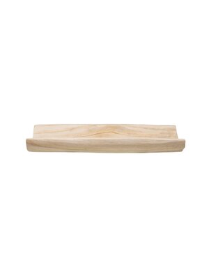 Paulownia Wood Curved Tray, Natural