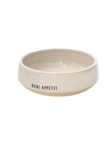 Stylish Porcelain White Bone Appetit Dog Bowls at Pet Stop Store