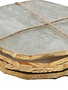 Quartz Coaster Set with Gold Edge