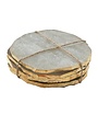 Quartz Coaster Set with Gold Edge