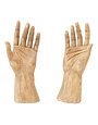 Hand-Carved Mango Wood Hands, Set of 2, Medium, 6"