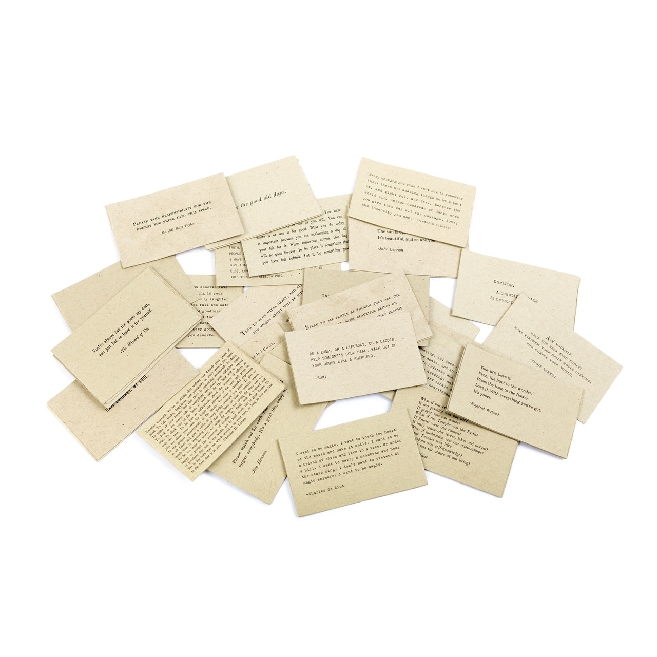 Gathered Thoughts Quotes Paper, 5x3",  Priced Individually