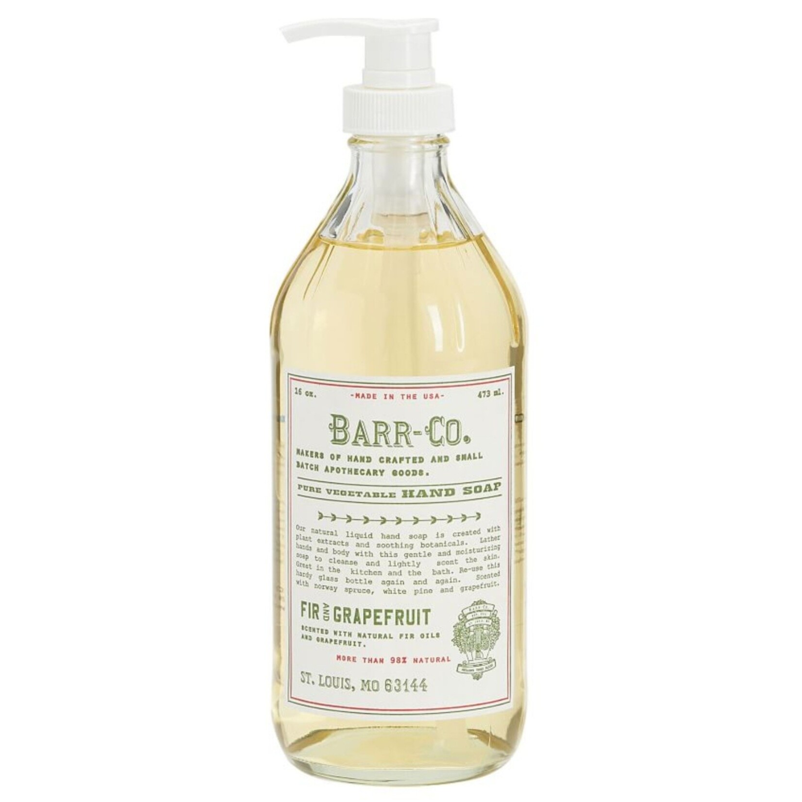 Barr-Co Fir & Grapefruit Hand Soap, 16 oz.