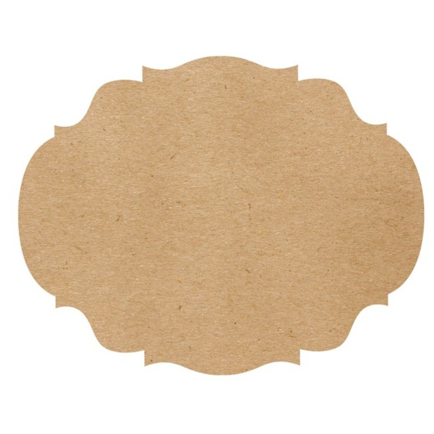 Die-cut Kraft French Frame Placemat Set of 12