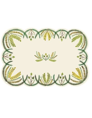 Scalloped Seedling Placemat Set  of 12