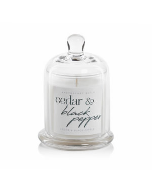 Apothocary Candle Dome Jar - Cedar & Black Pepper 10 oz.