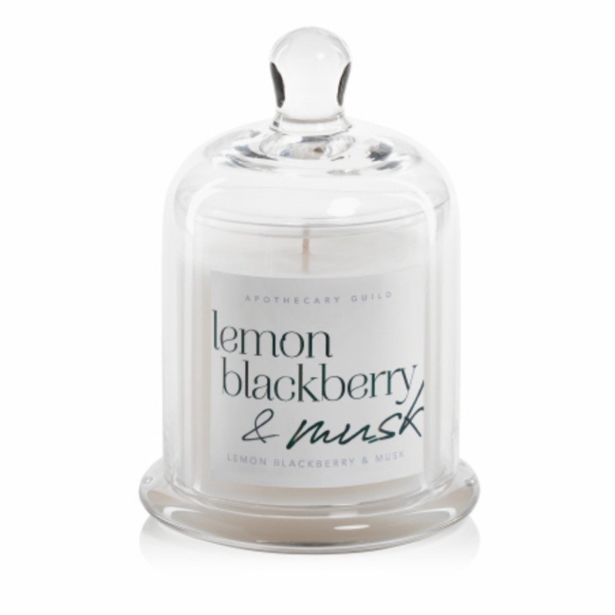 Apothocary Candle Dome Jar, Lemon Blackberry & Musk 10 oz