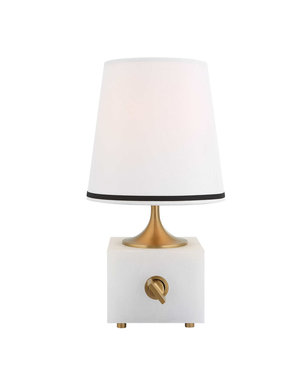 Blockhead Mini Lamp, Satin Brass, 6"h x 6"d