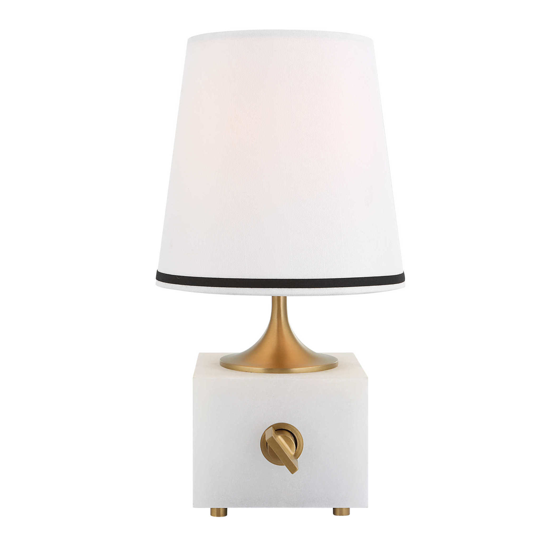 Blockhead Mini Lamp, Satin Brass, 6 x 6